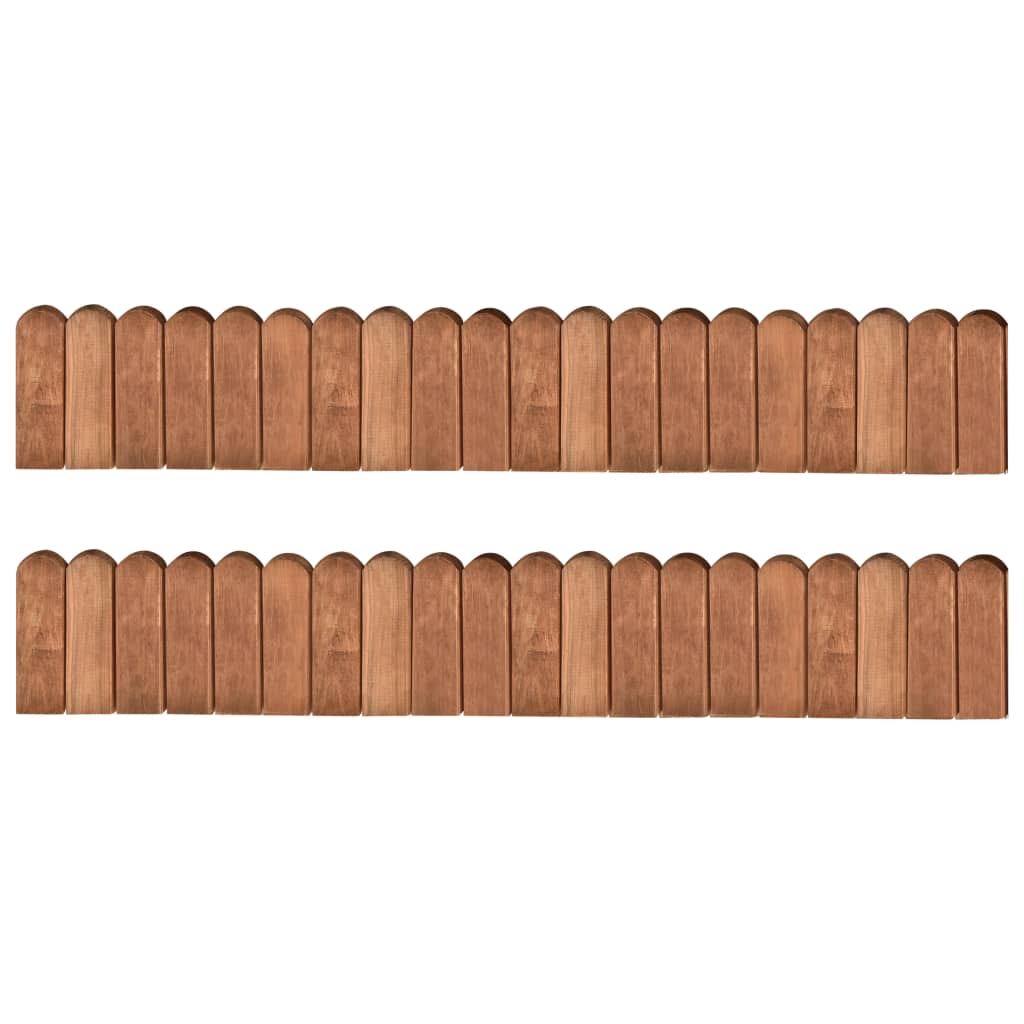 Garden Edging 2 pcs 120 cm Pressure Treated Pine Wood