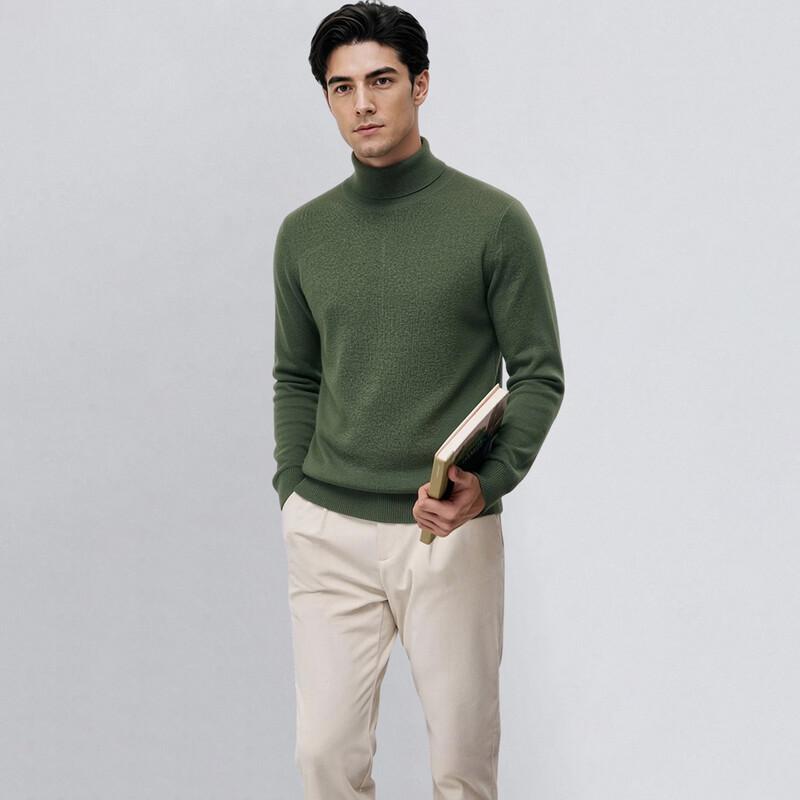 CARLI Men's Soft Cashmere Blend High-Neck Pullover