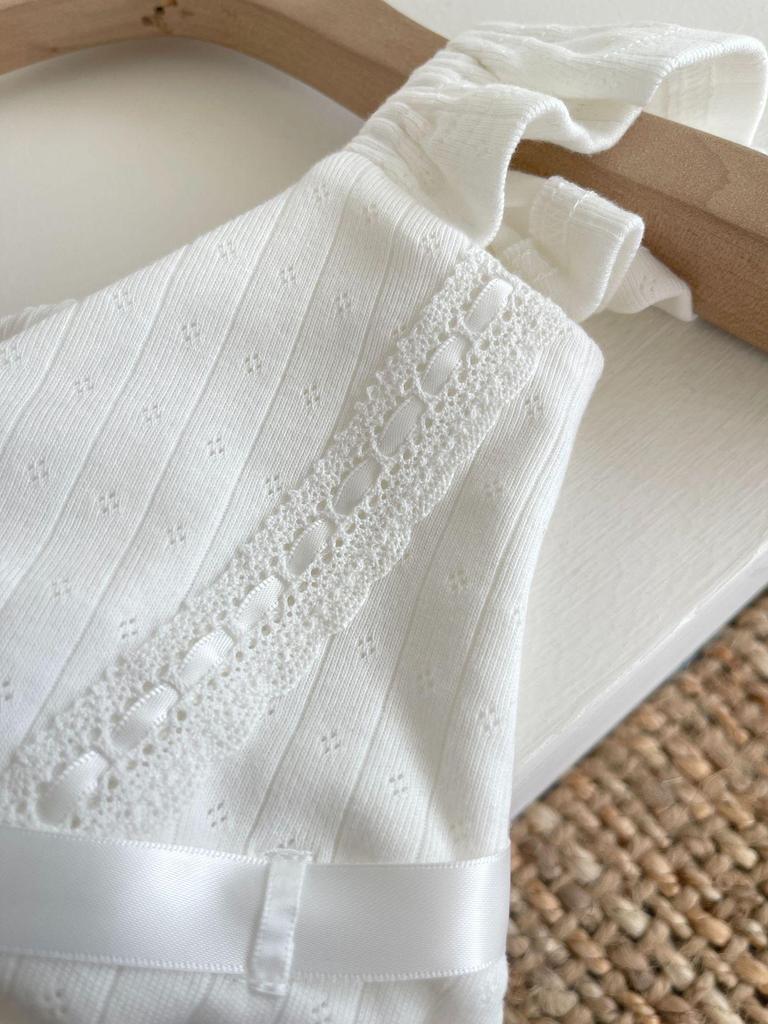 Angel Number 555 Sweet & Spicy V-Neck Lace Ribbon Top with Flutter Sleeves & Scarf