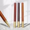 1pc Handcrafted Wooden Signature Pens, Long-lasting Use with Red, Blue & Black Ink Refills