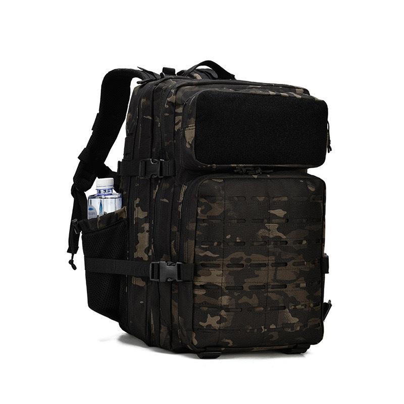 45L Taktický batoh pro muže a ženy Vodotěsný Sportovec Posilovna Outdoorová taška Cestování EDC Turistika Batoh s držákem na láhev Fitness