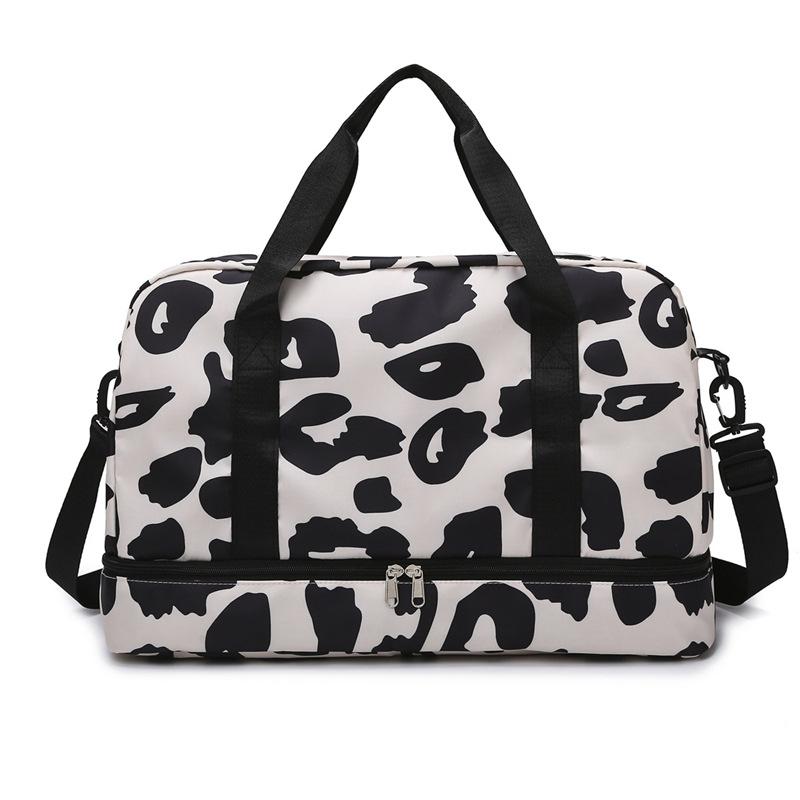 

Cow print gym bag holdall bag чорний