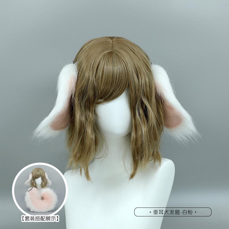 

A cute olita headgear, lop-eared dog plush hairpin hair accessories, handmade imitation animal ear headband. One Size