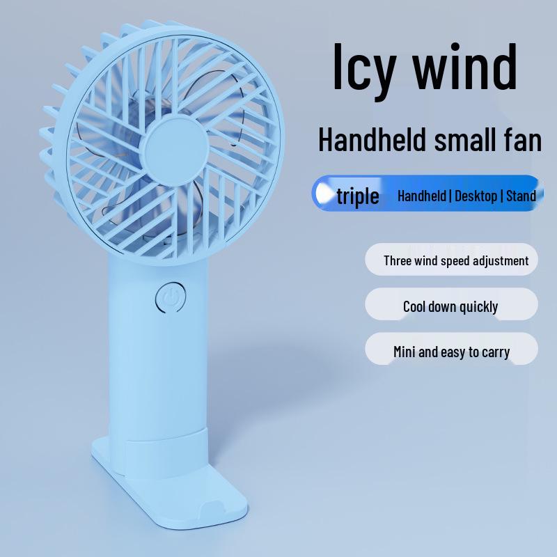 Portable Silent Mini USB Rechargeable Handheld Desktop Fan - Cross-border Gift