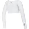 FILA X European Tour Collaboration Golf Series Fashion Soft Comfortable Simple Long Sleeve Cropped Top Women tops A13W435461F-WT