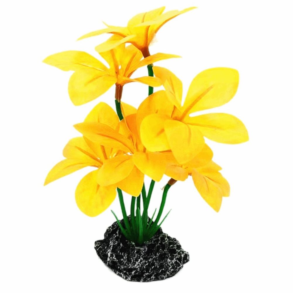 Plastic Material Aquarium Plants Realistic Design Safe Material Fish Tank Decorations Silk Texture