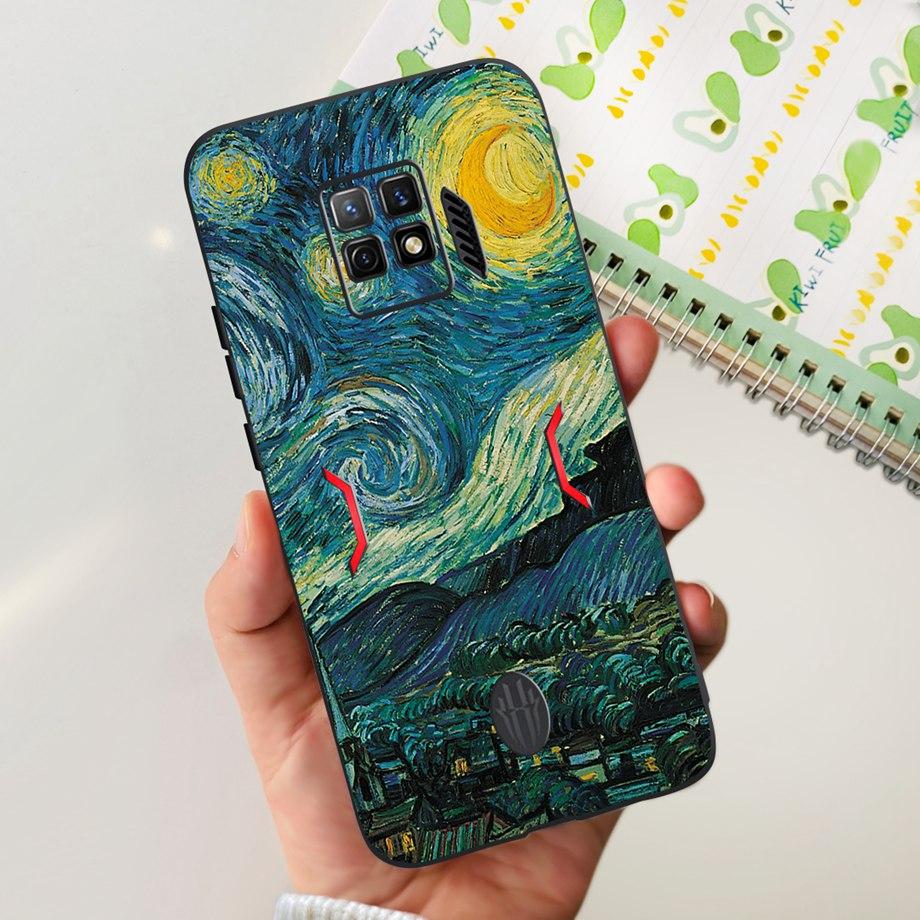 

For ZTE nubia Red Magic 7 7S Pro 7Pro Soft Silicone Coque Fundas Cute Colorful Painting Rose Flower Bumper Shell Magic7 7s Pro Red Magic 7s Pro