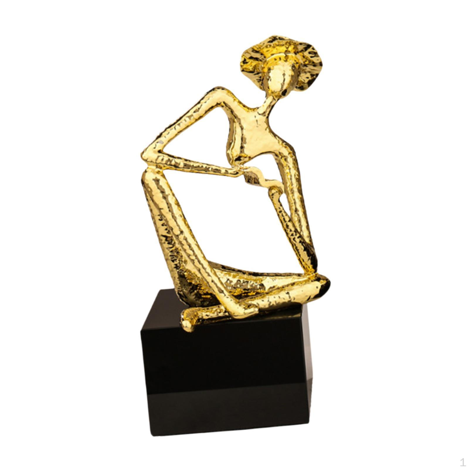 

Статуя абстрактного персонажа, креативная фигурка, скульптура, предметы коллекционирования, сидящая человеческая фигурка, стол Reading Lady