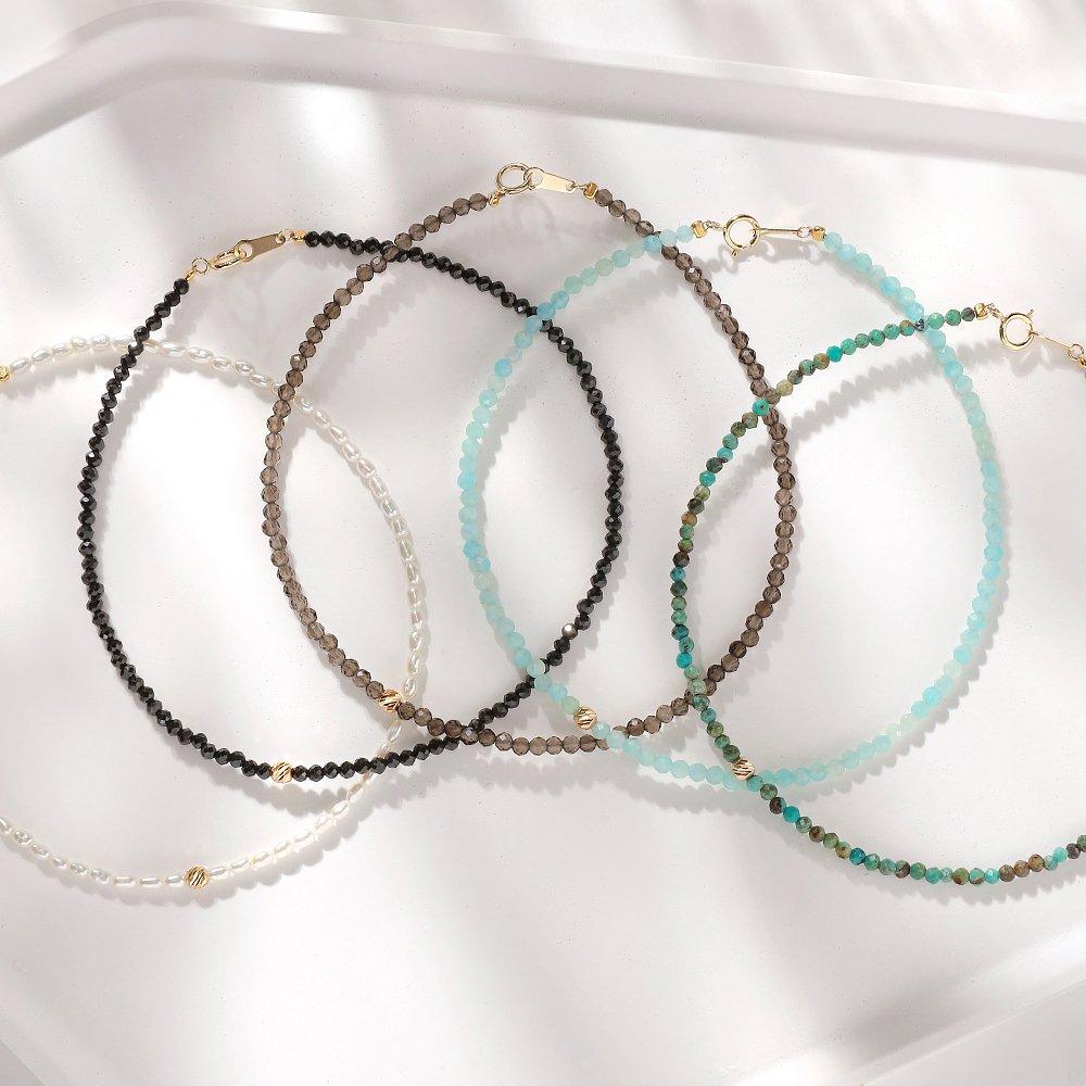 14K Lapien Natural Stone Bracelet (Choose 1 of 5)