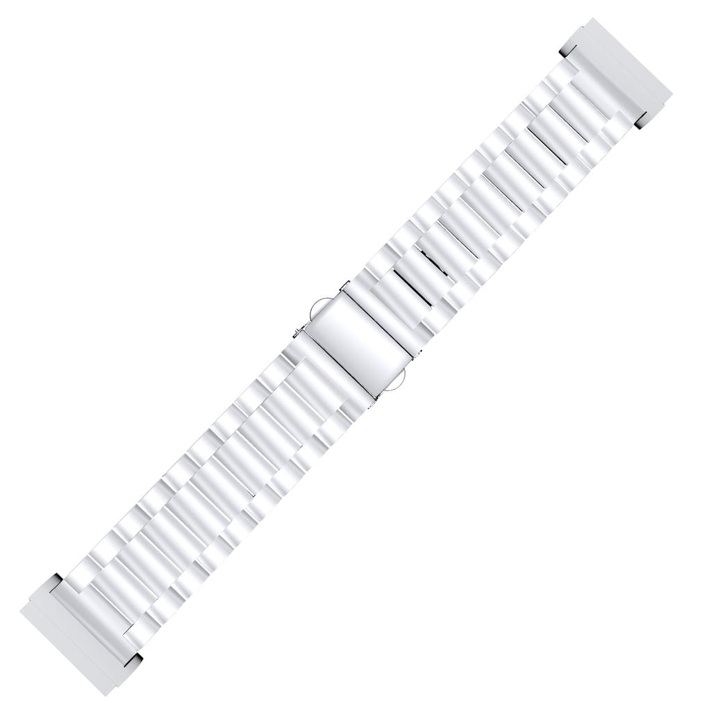 For Fitbit Versa 4/Sense 2 Watch Strap Stainless Steel 3-Bead Smart Band Strap Replacement