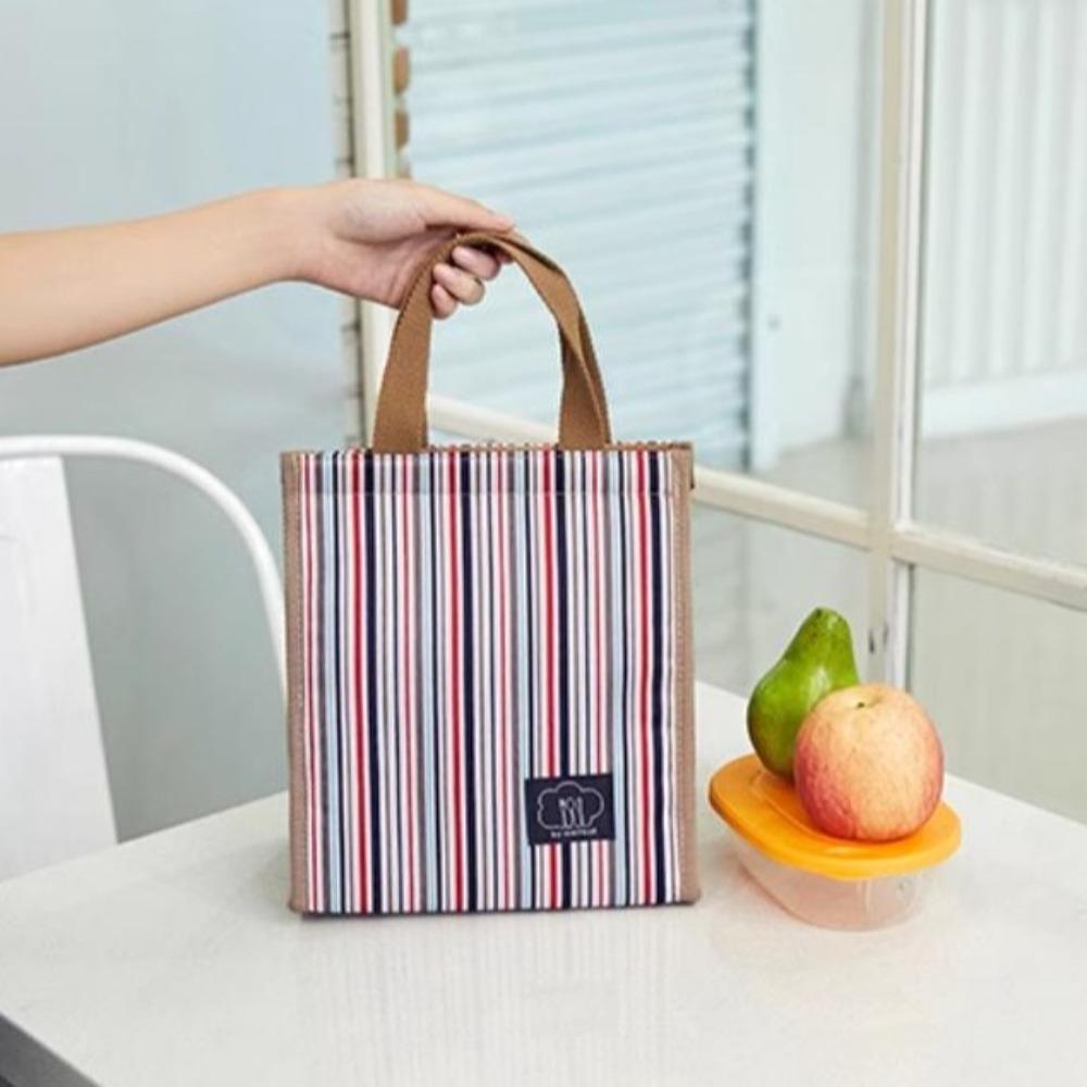 Large Capacity Hand-held Picnic Food Pouch Oxford Cloth Storage Handbag Breakfast