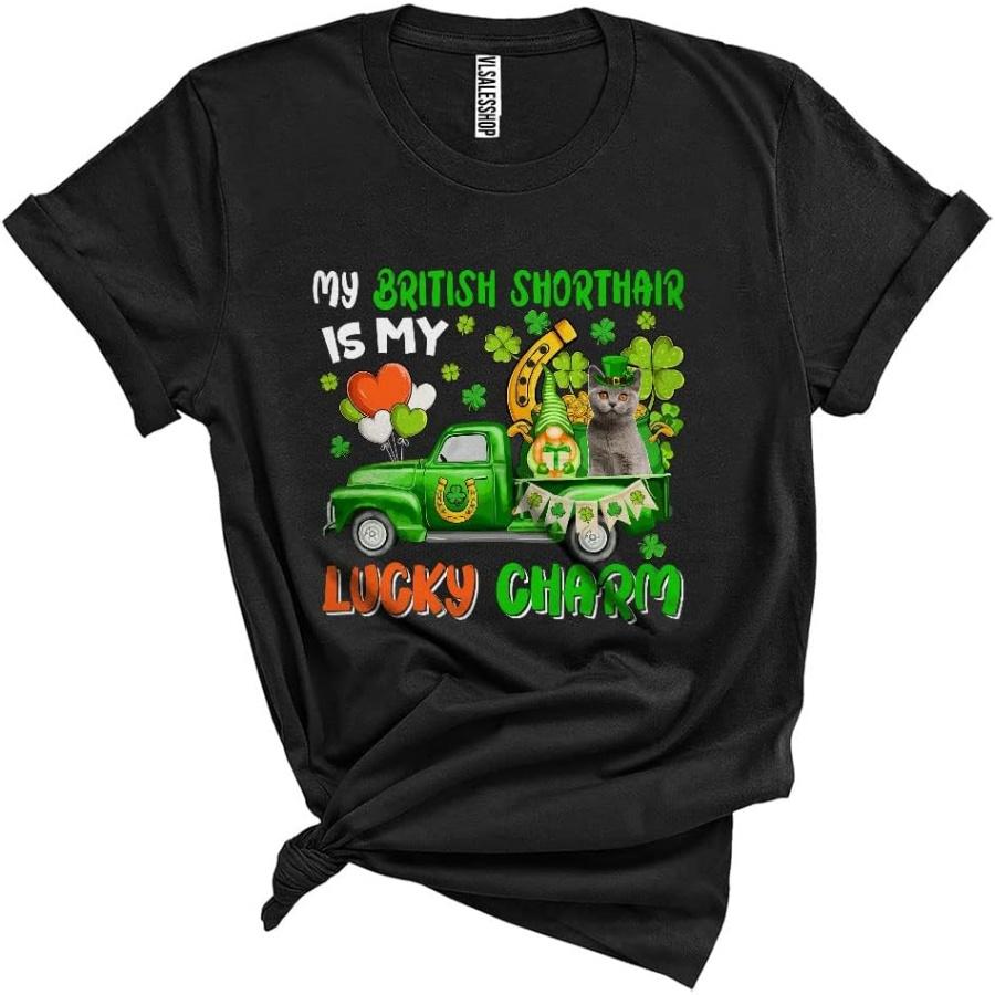 My British Shorthair is My Lucky Charm Funny Cute St XXXXXL разноцветный