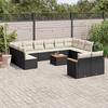 VidaXL Garden Lounge Set with Cushions 13 Pcs, Patio Sofas, Patio Furniture Set, Outdoor Furniture, Black 3226448