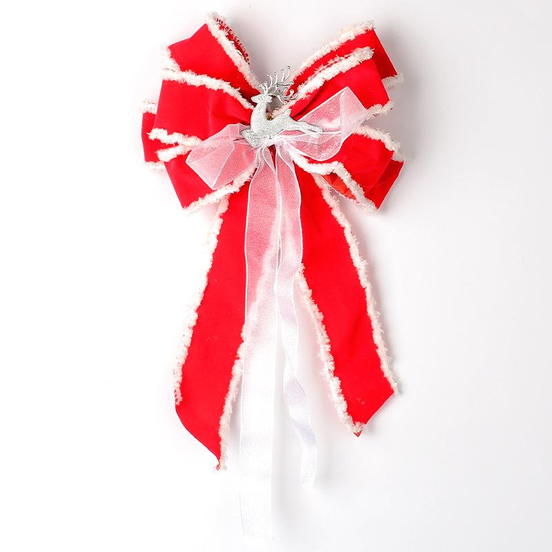 Mode Weihnachtsbaum Anhänger Handgemacht DIY Stoff Mit Schleife, Weihnachtsband Dekorationszubehör