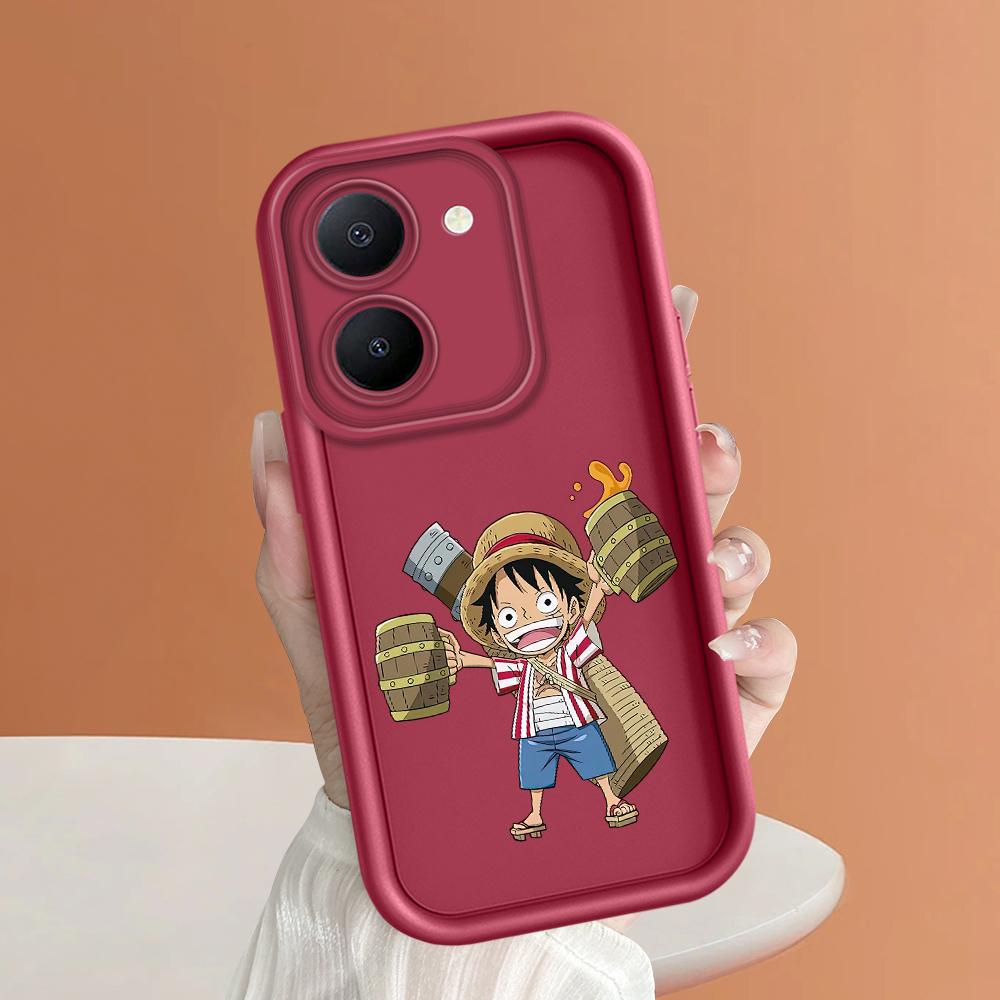 Scări pătrate din silicon moale, model de desene animate, acoperire completă, protecție pentru cameră, husă rezistentă la șocuri pentru iPhone Infinix Tecno Vivo