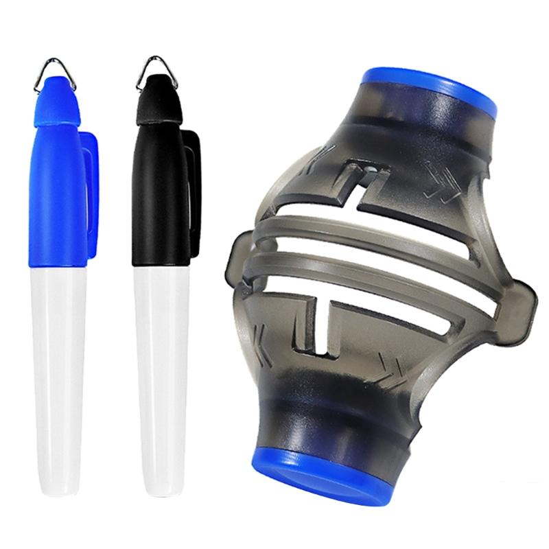 

Golf Ball Line Marker Drawing Tool and Mark Pens Set Template Alignment Putting Marking Liner 360-Degree Rotation Tools 1