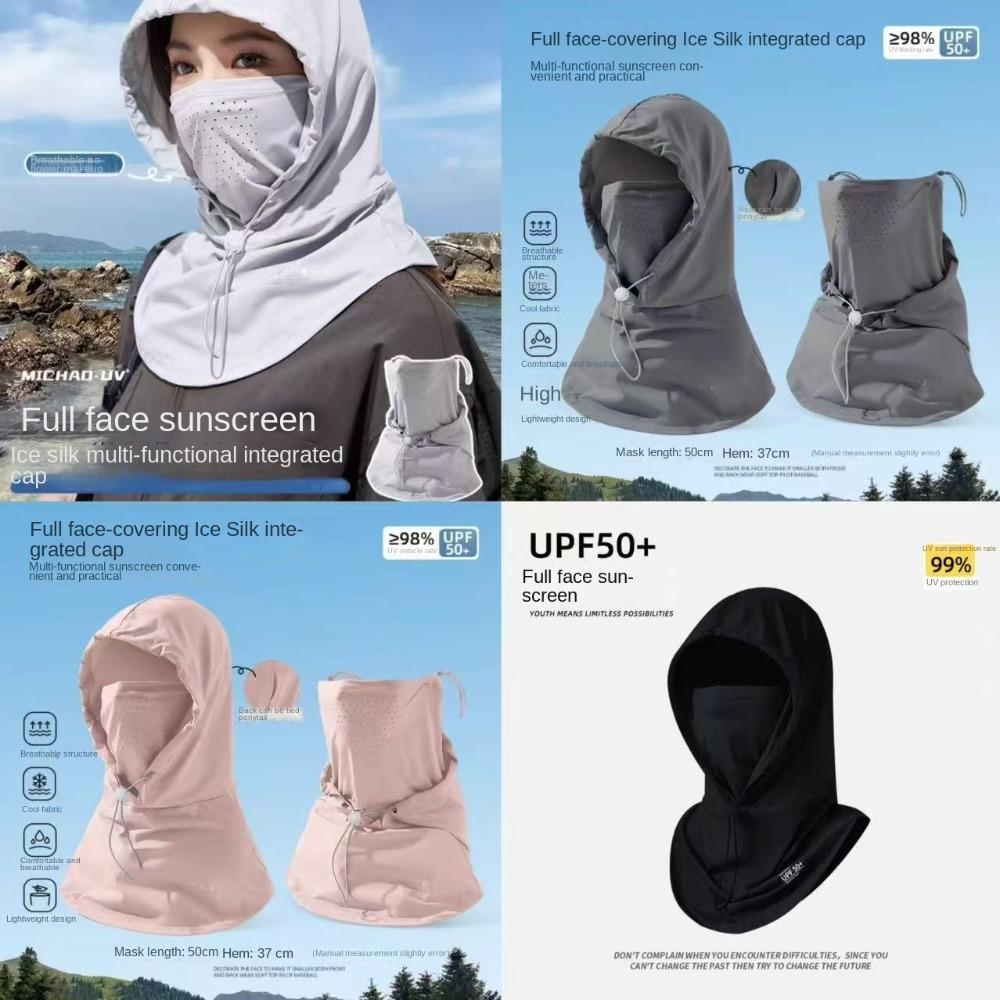 Adjustable Anti-UV Balaclava Hat Dual Use Sunscreen Full Face Cover  Sports