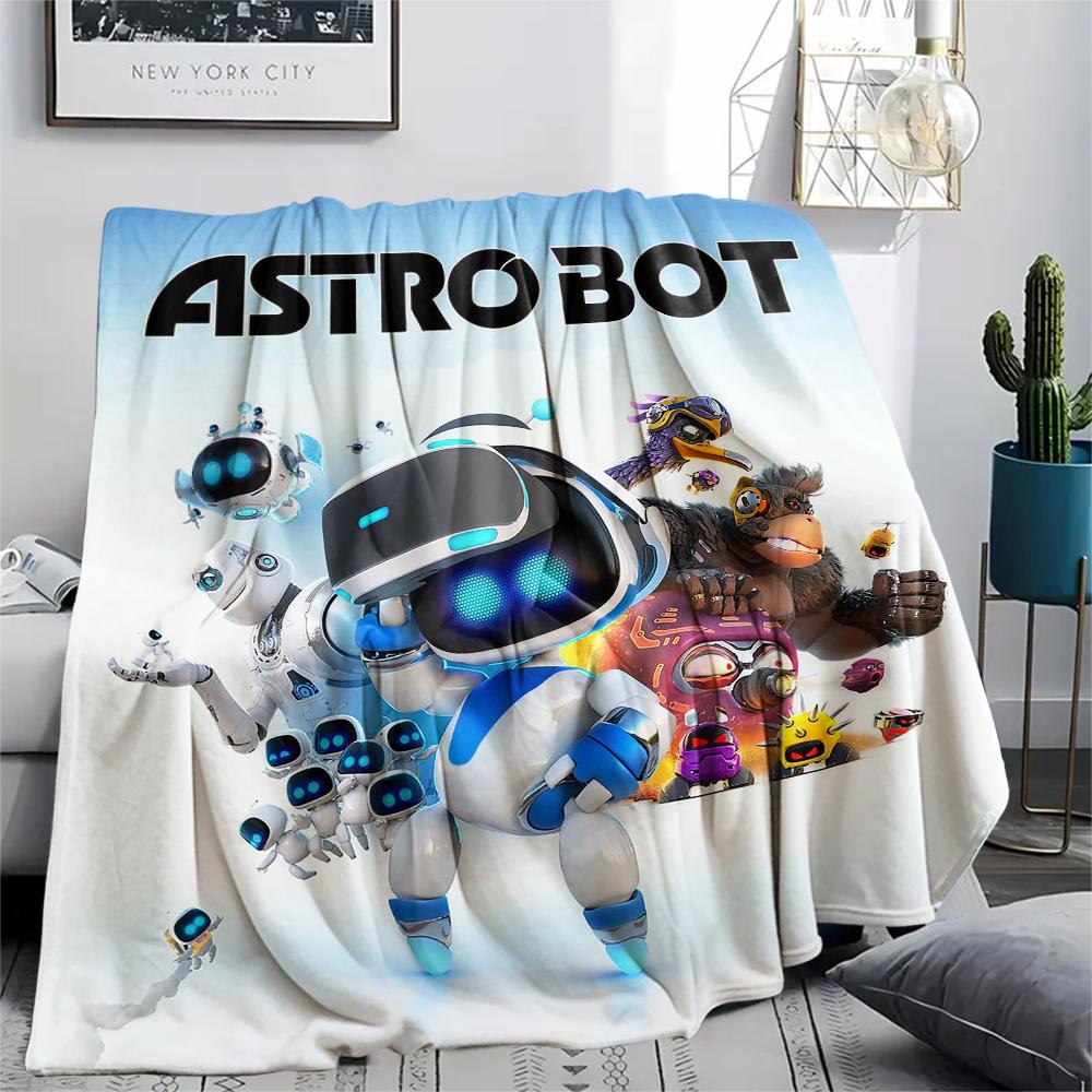 1 Stück ASTRO BOT Aufdruck Flanelldecke, Hohe Qualität für alle Jahreszeiten, Heimdekoration, Wärme und Komfort, Perfekt für Weihnachtsgeschenke