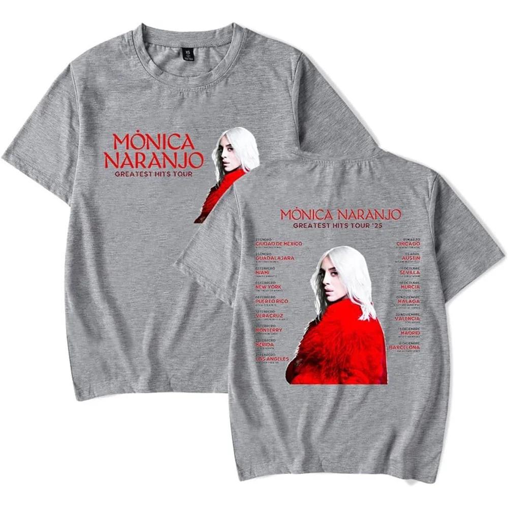 

Monica Naranjo Greatest Hits Tour 2025 Merch Short Sleeve Tshirt Unisex Fashion Crew Neck Top 4XL