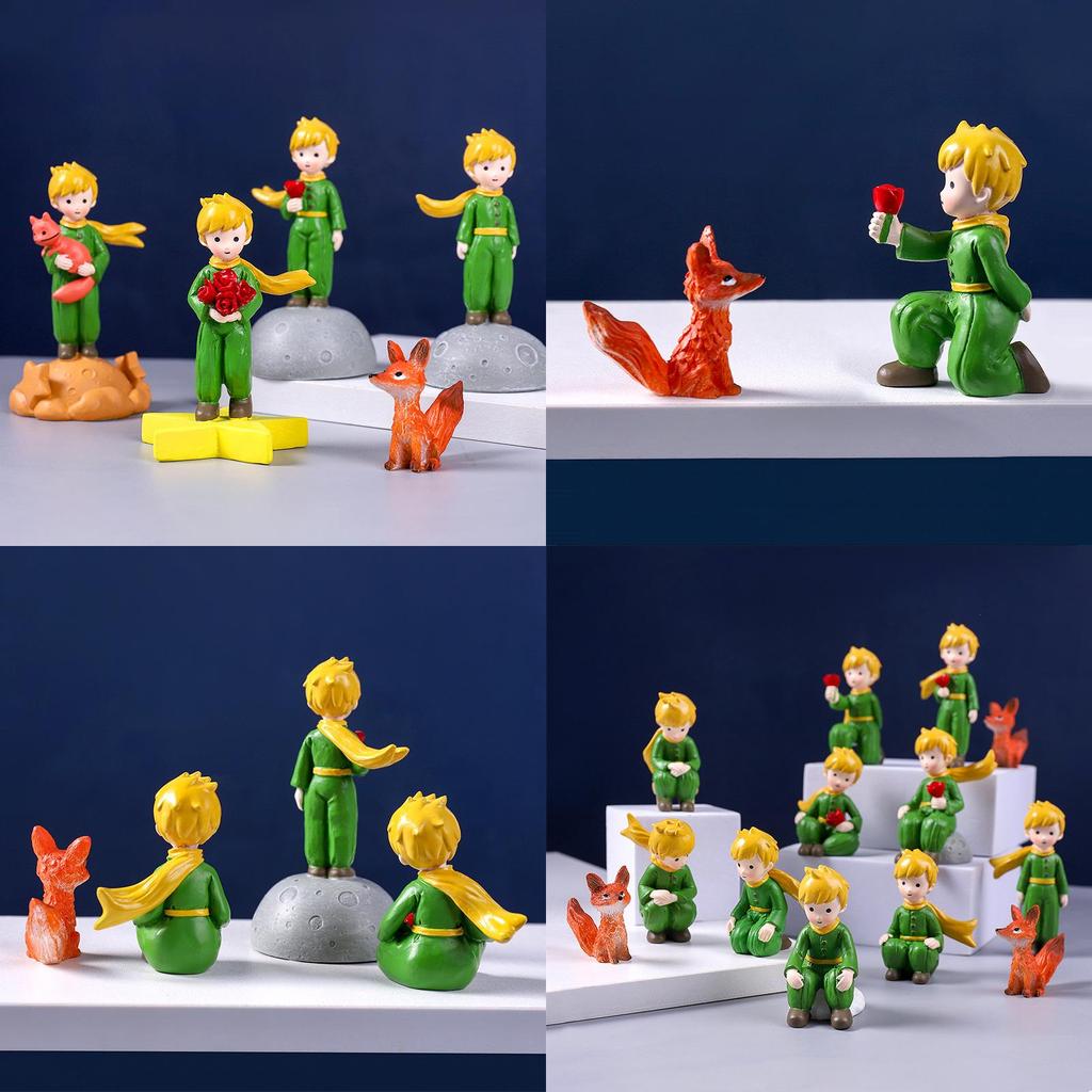 Creative New Little Prince Diy Resin Crafts Fox Cake Baking Eternal Flower Mini Ornaments