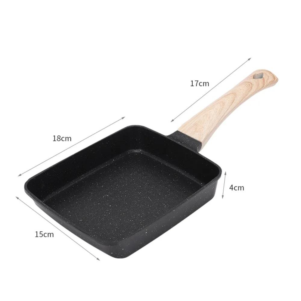 Mini Tamagoyaki Japanese Omelet Pan NonStick Rectangle Egg Roll Pan Kitchen Gadgets Anti Scalding Handle Breakfast Maker