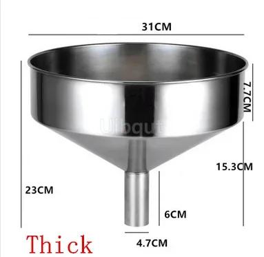 Big Stainless Steel Funnel Kitchen Oil Liquid Metal Funnel with Detachable Filter Wide Mouth Funnel for Canning Kitchen Tools