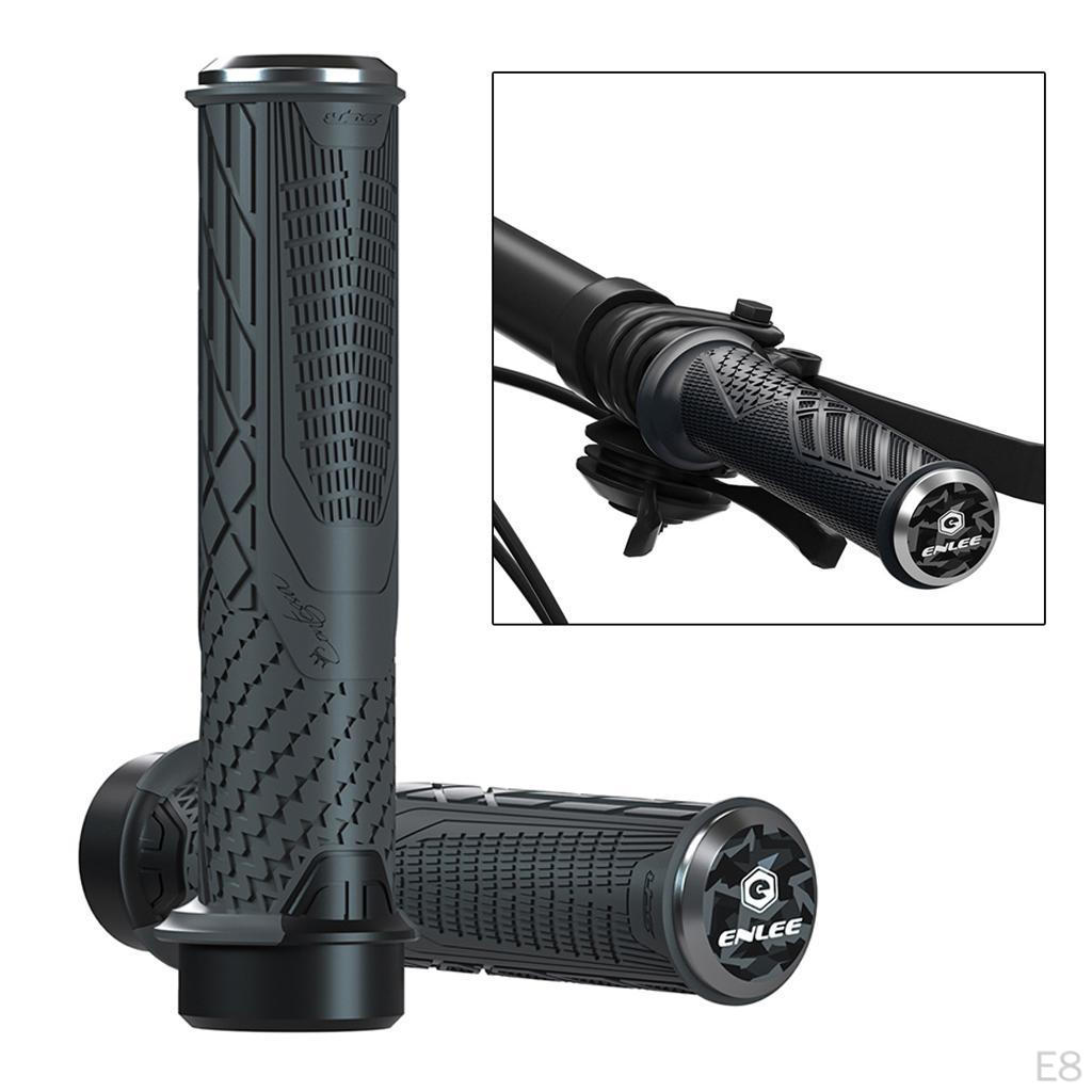Handlebar Grips, 1 Pair Aluminum Screw Grips Lock