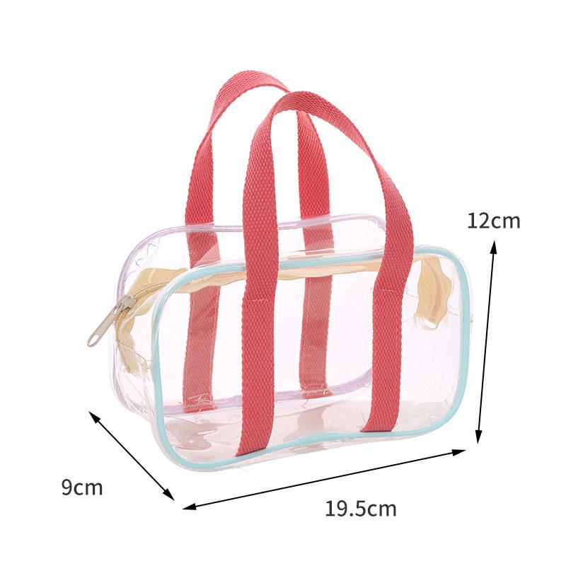 Large Capacity Pink & White PVC Beach & Travel Storage Bag