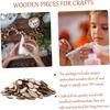 Nuobesty 200pcs Wooden Oval Cutouts for DIY Crafts Rustic Wood Slices Synthetic Material 0.90 X 0.47 X 0.11 Inch Ideal for Handwork and Home