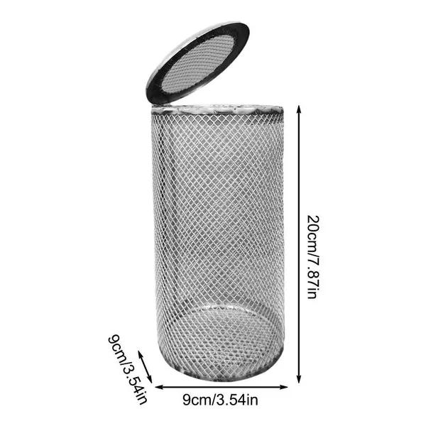 Panier à cylindre roulant multi-usages, gril en acier inoxydable, maille Portable, Cage rotative pour Barbecue, four, accessoires de Barbecue à domicile