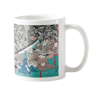 Caneca de Fotos Utagawa no Yorimitsu Yakata Tsuchigumo Yokai "Minamoto Wonasuzu" de Kuniyoshi (Série Ukiyo-e) (UMA)