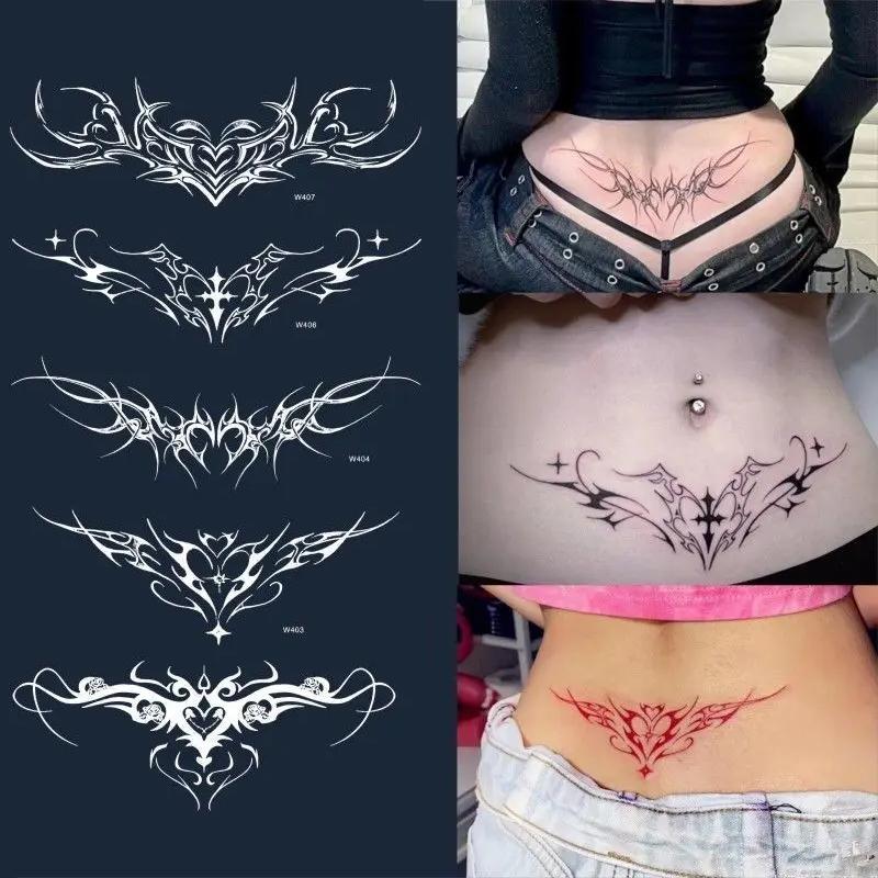 Pink Totem Tattoos Set Temporary Waterproof Tattoo for Women Covering Scars Sexy Wing Art Tatto Festival Cheap Goods Stickers