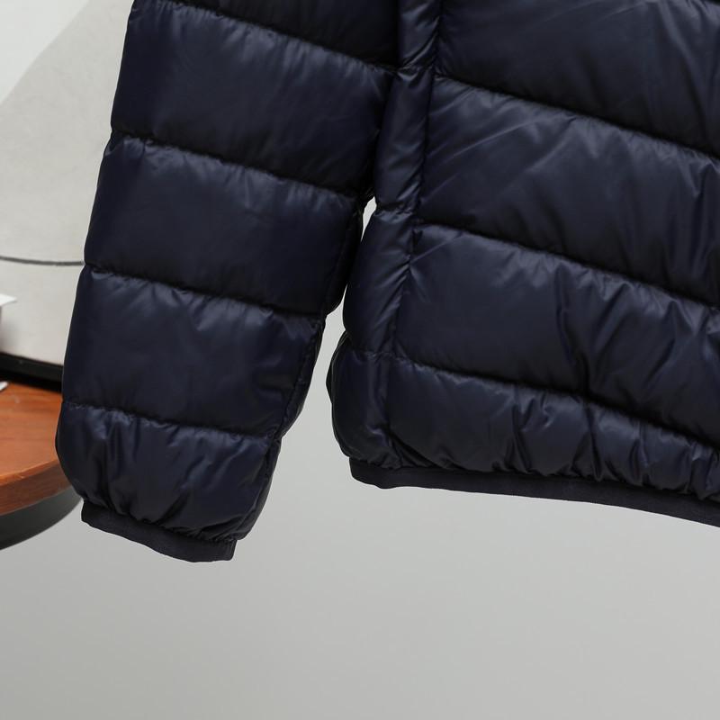 Men's Plus Size Lightweight Hooded Down Jacket - 90% Down, Ultra-Thin, Casual Winter Wear for Middle-Aged and Elderly, Suitable for 200 lbs