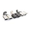 Porsche Cayenne GTS Titanium Black/Silver Double Layer Tailpipe for 2015-2017 Models