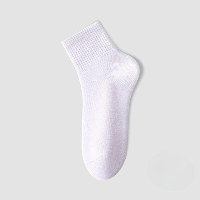 Pure Cotton Women's Mid-calf Boneless Socks, Anti-odor and Sweat-absorbing Women's Short Socks for Summer