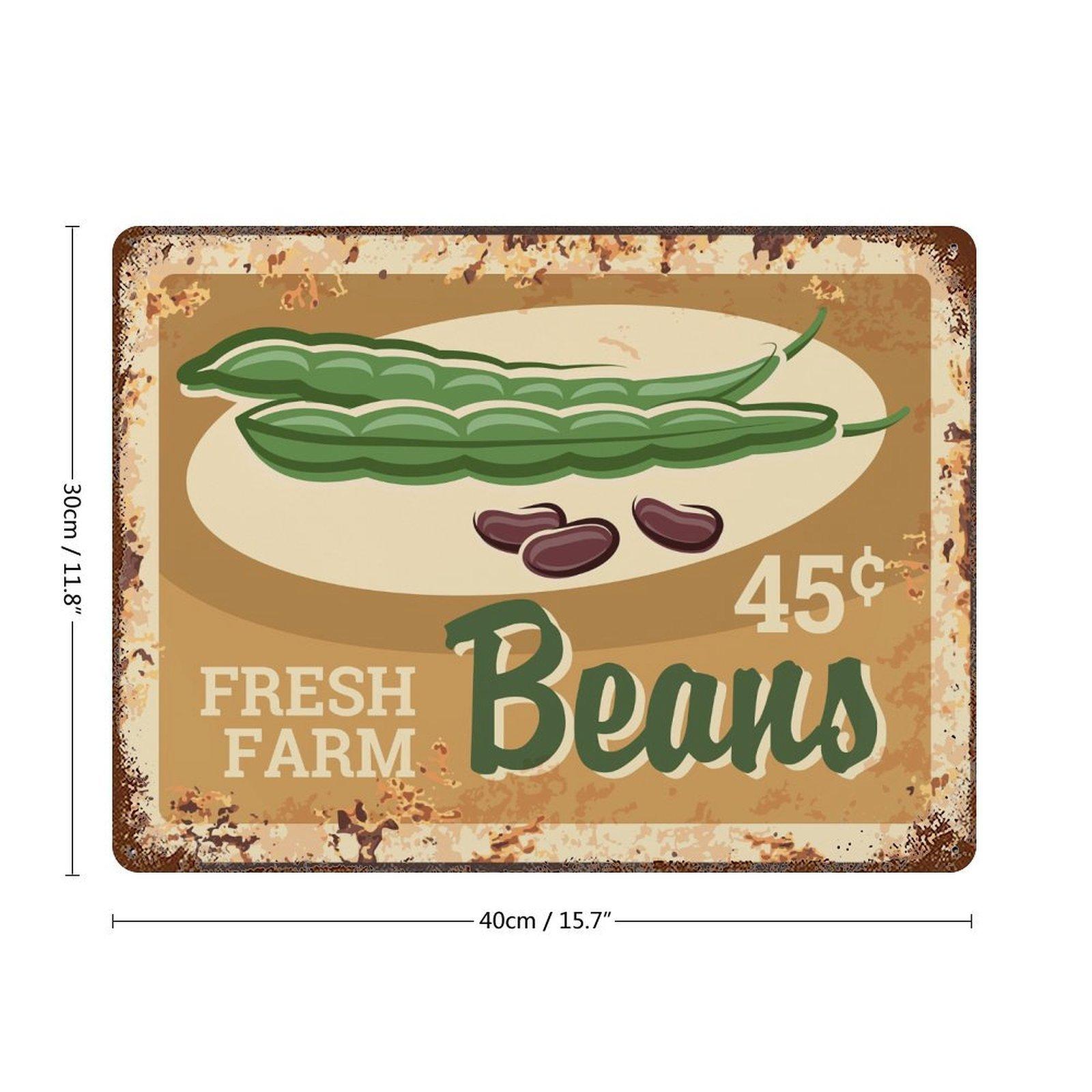 

1-Pack rustic metal wall plate art, 20×30cm and 30×40cm, distressed retro sign for garage, pub or kitchen 30*40CM