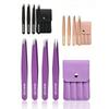 4pcs Stainless Steel Colorful Eyebrow Tweezers Kit, Portable Eyebrow Shaping And Hair Removal Tool Set Makeup Accessories,Tweezers,Makeup Tools