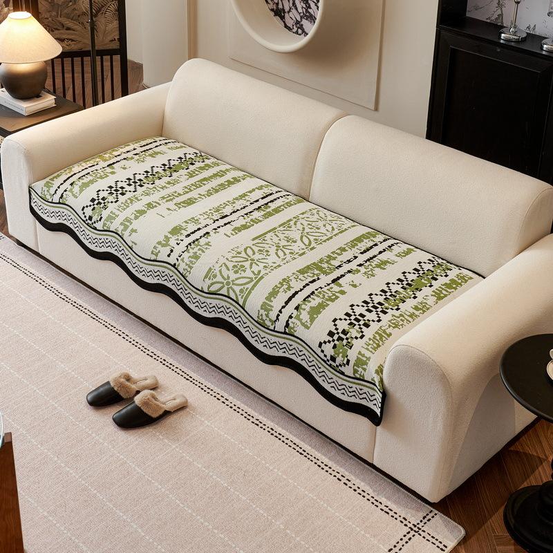 Light Luxury High-End Wavy Edge Sofa Cushion Anti-Cat Scratch  New Four-Season Universal Seat Cushion Fixed And Non-Slip