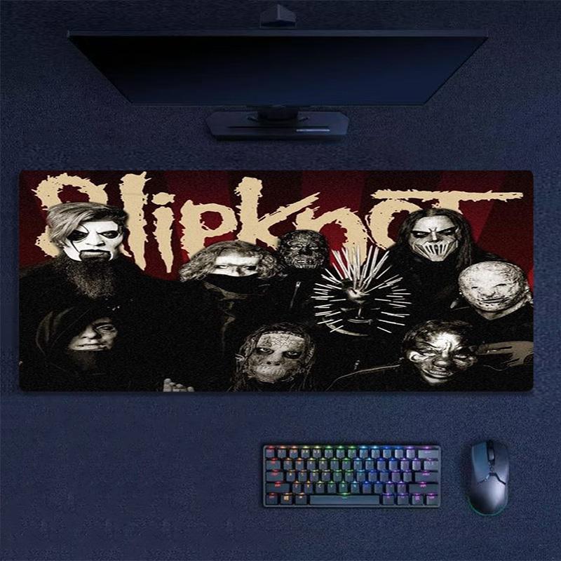 Slipknot Mask Horror Graphic Large Desk Mat Non Slip Gaming Mouse Pad for Computer Desk Rock Band Fan Decor