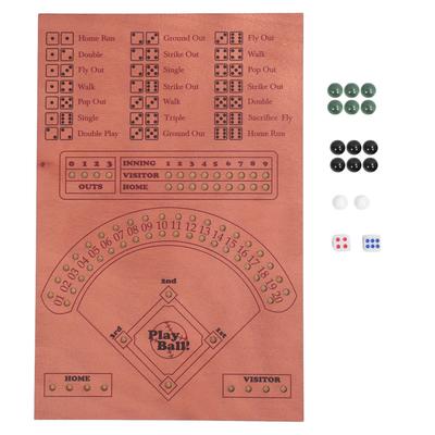Baseball Dice Board Game Wooden Fun Baseball Battle Table Game with Dice and Marbles for Kids Adults