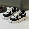 Children's two-cotton board shoes winter new classmates boys velvet white shoes fashion casual low-top two-cotton shoes