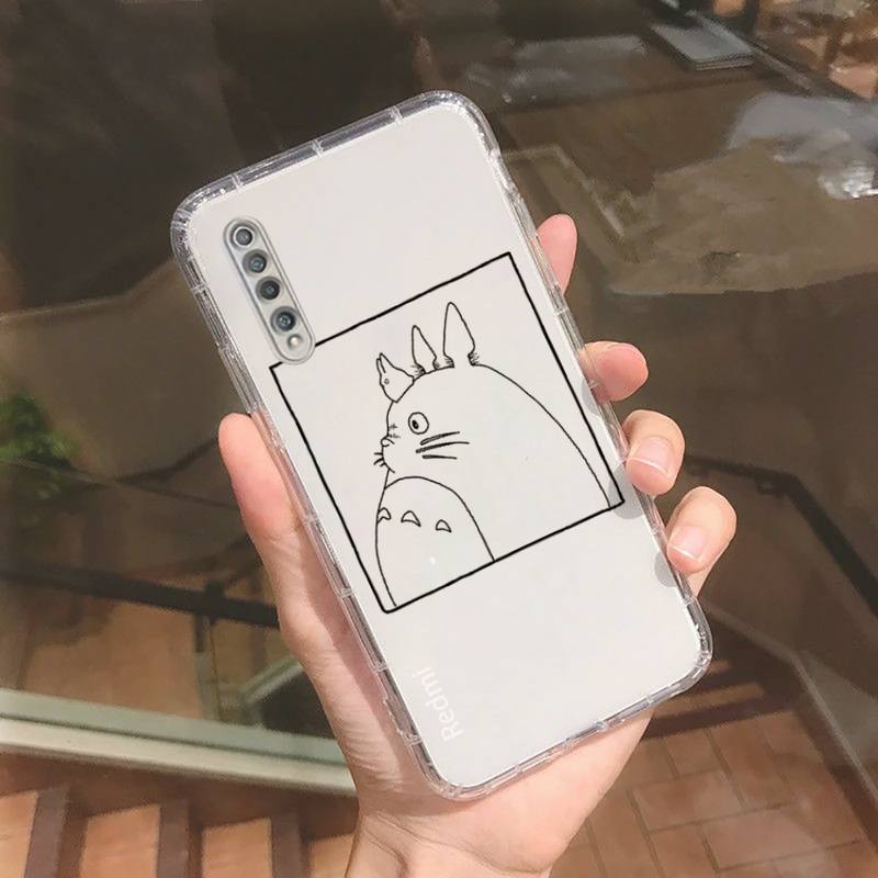 

Тоторо спрайт далеко аниме милый чехол для телефона прозрачный для Xiaomi redmi note xf poco 10 11 9 7 8 3 his E pro чехол redmi note 7