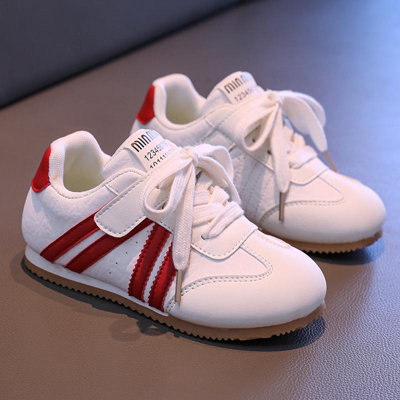 

Girls Forrest Gump Shoes 2025 Autumn New Children s Breathable Sports Casual Shoes Versatile Boys Little White Shoes Soft Sole 31 [Inner Length 19.5CM] красный