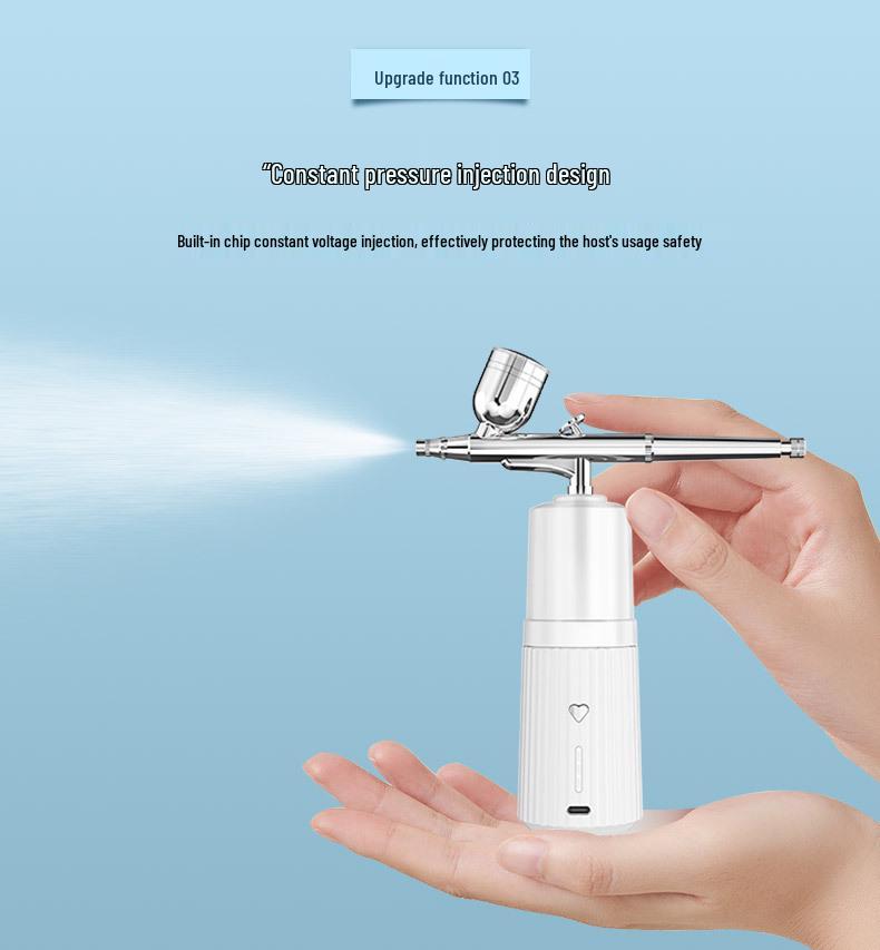 Handheld High-Pressure Oxygen Injector Spray: Facial Cleanser, Moisturizer & Humidifier Beauty Device (English Version)
