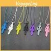 Colier Gotic Cruce Sabie din Silicon Colorat Pentru Stil Unisex la Modă
