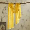 Japanese Linen Monochrome Natural Texture Pleated Scarf, Retro Linen Literary Scarf, Thin Men'S Autumn And Winter