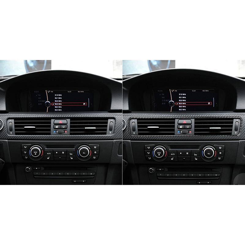 For BMW E90 E92 E93 3 Series 2005-2012 Real Carbon Fiber Central Control Air Outlet Frame Decoration Automotive