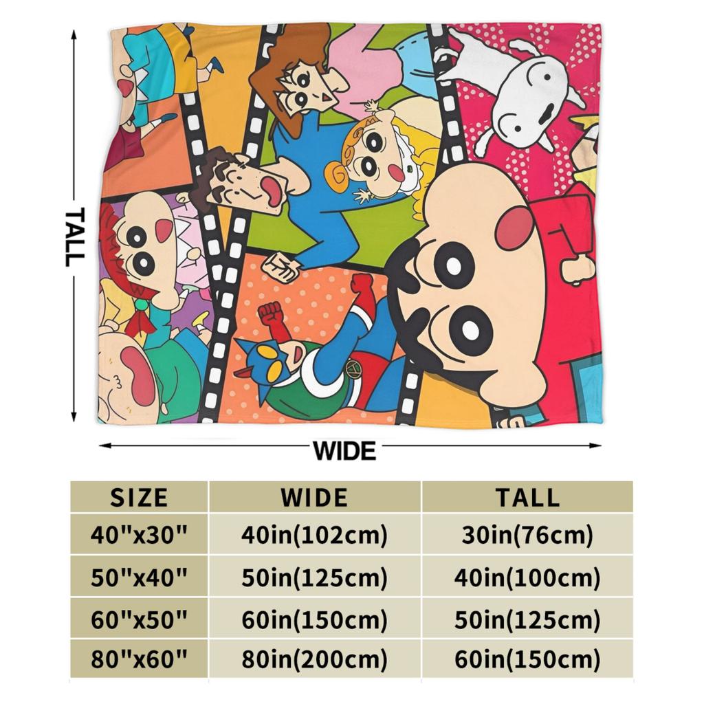 Crayon Shin chan Cartoon Decke Flanell Frühling Herbst Multifunktion Super Weich Überwurfdecken für Sofa Auto Bettwäsche Überwürfe