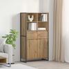 Sideboard 2 pcs Rustic Oak Finish 81 x 36 x 150.5 cm