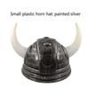 Antiqued Viking Horn Hat Helmet Halloween Cosplay Masquerade Ox Decors  Cosplay Costume Prop